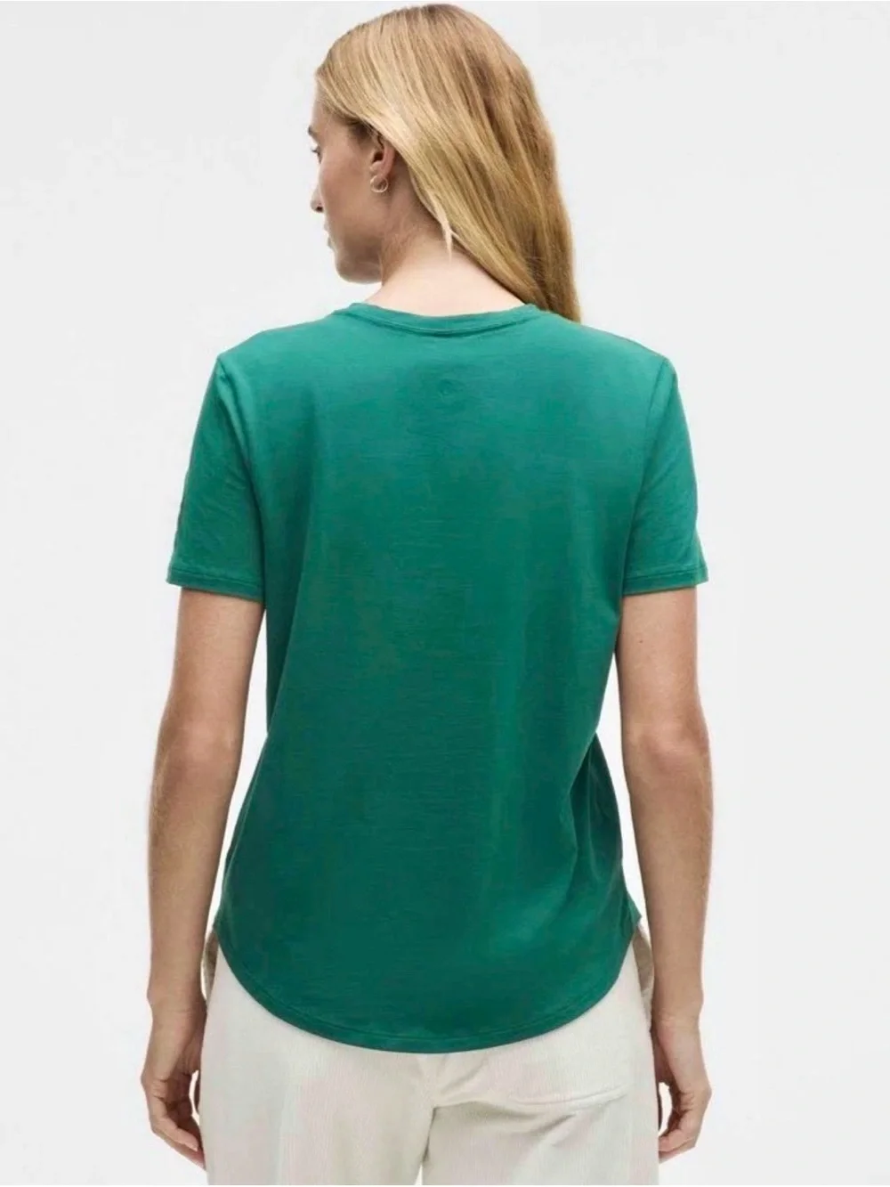 Lululemon Love Tee T-Shirt Green XL Crewneck Curved Hem